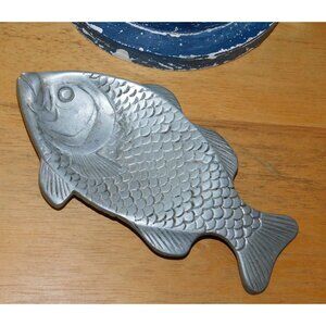 Fish-Shaped Cast Aluminum Metal Spoon Rest